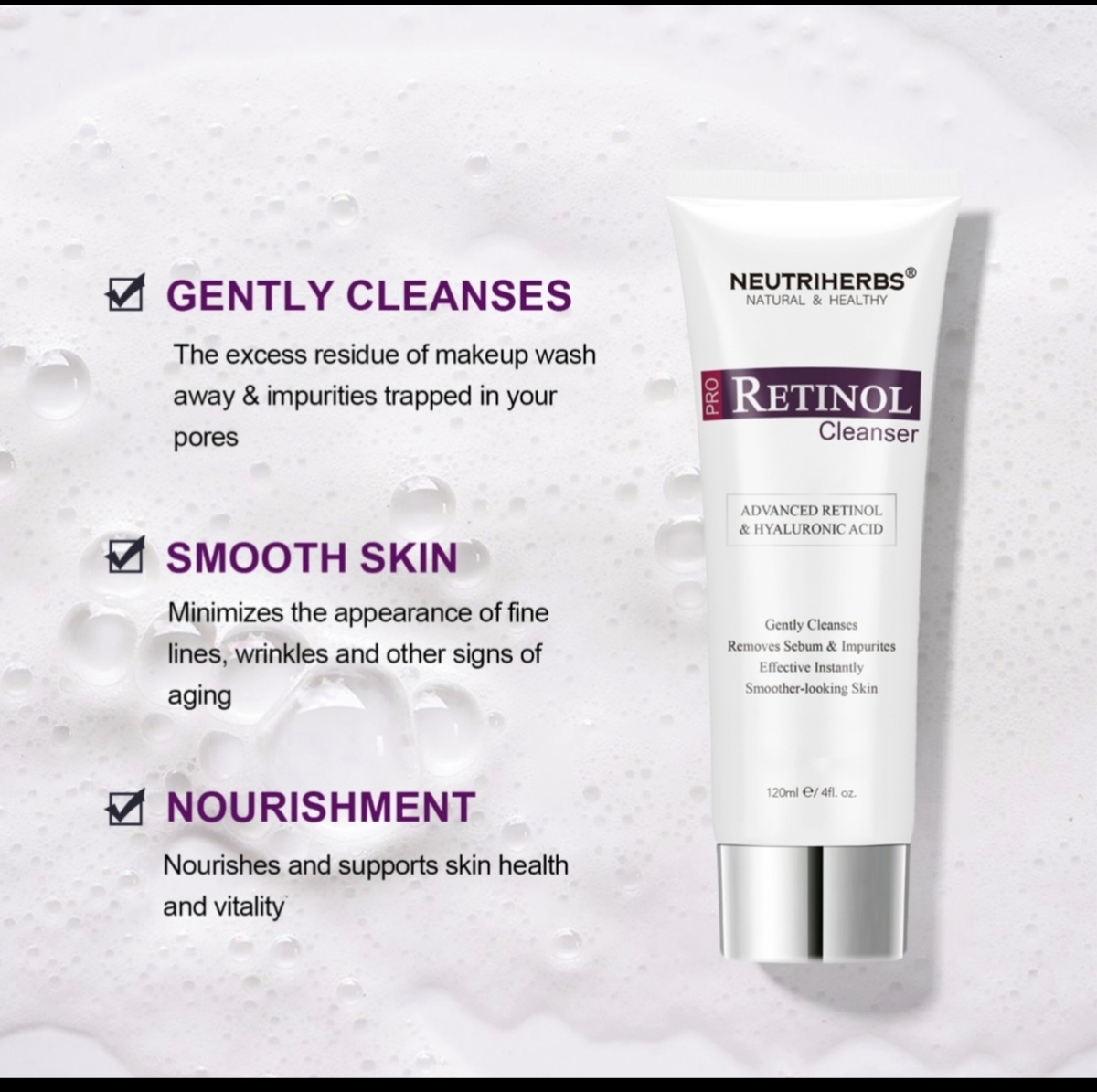 Pro Retinol Cleanser with Hyaluronic Acid thumbnail 3