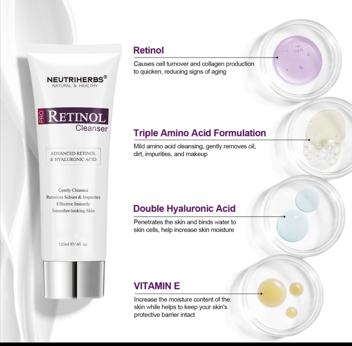 Pro Retinol Cleanser with Hyaluronic Acid thumbnail 5