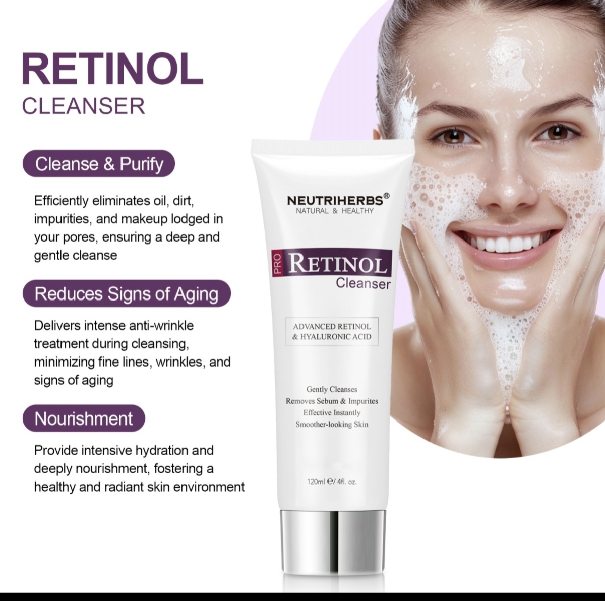 Pro Retinol Cleanser with Hyaluronic Acid thumbnail 4
