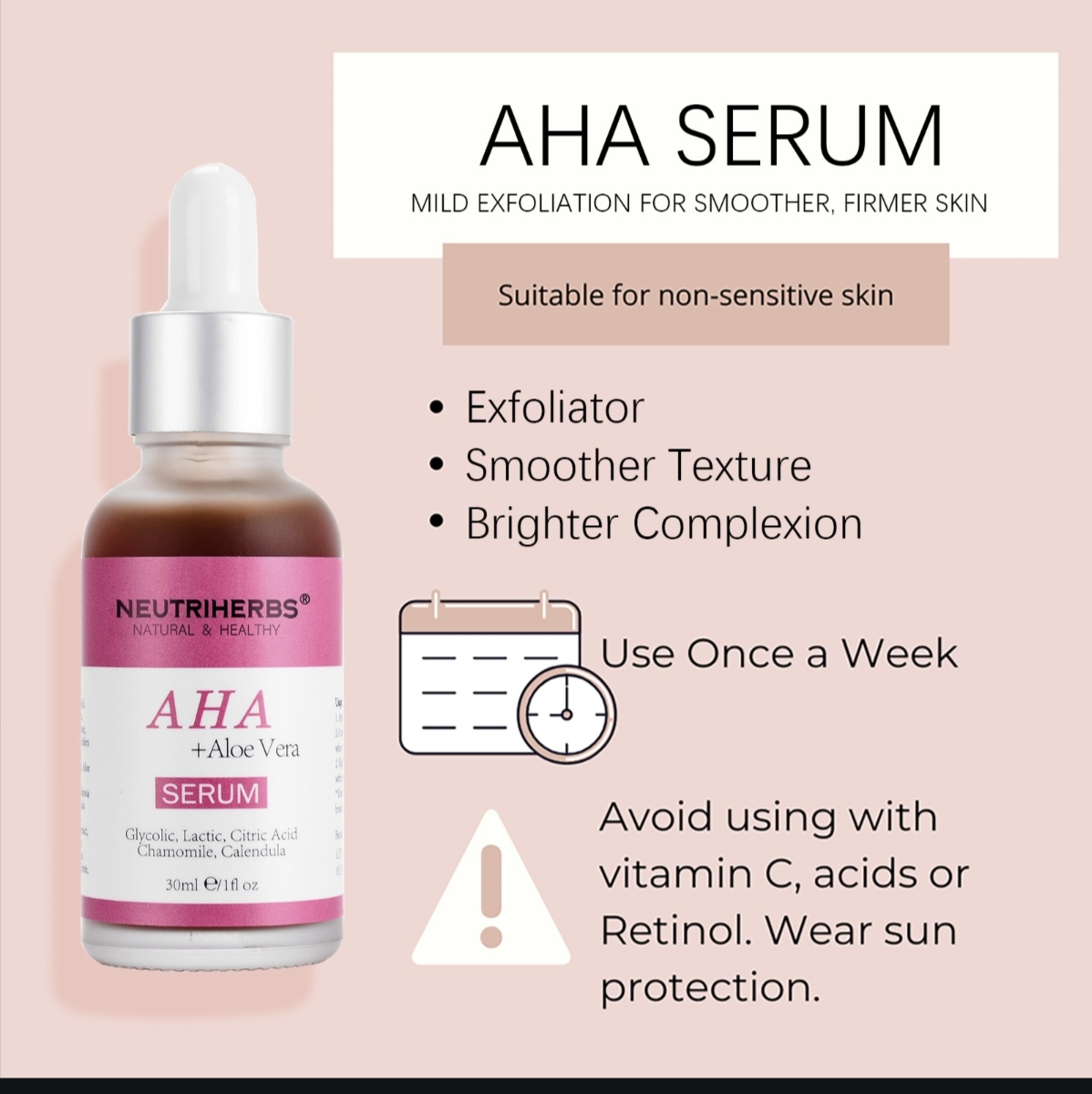 AHA + Aloe Vera Exfoliating Serum thumbnail 4