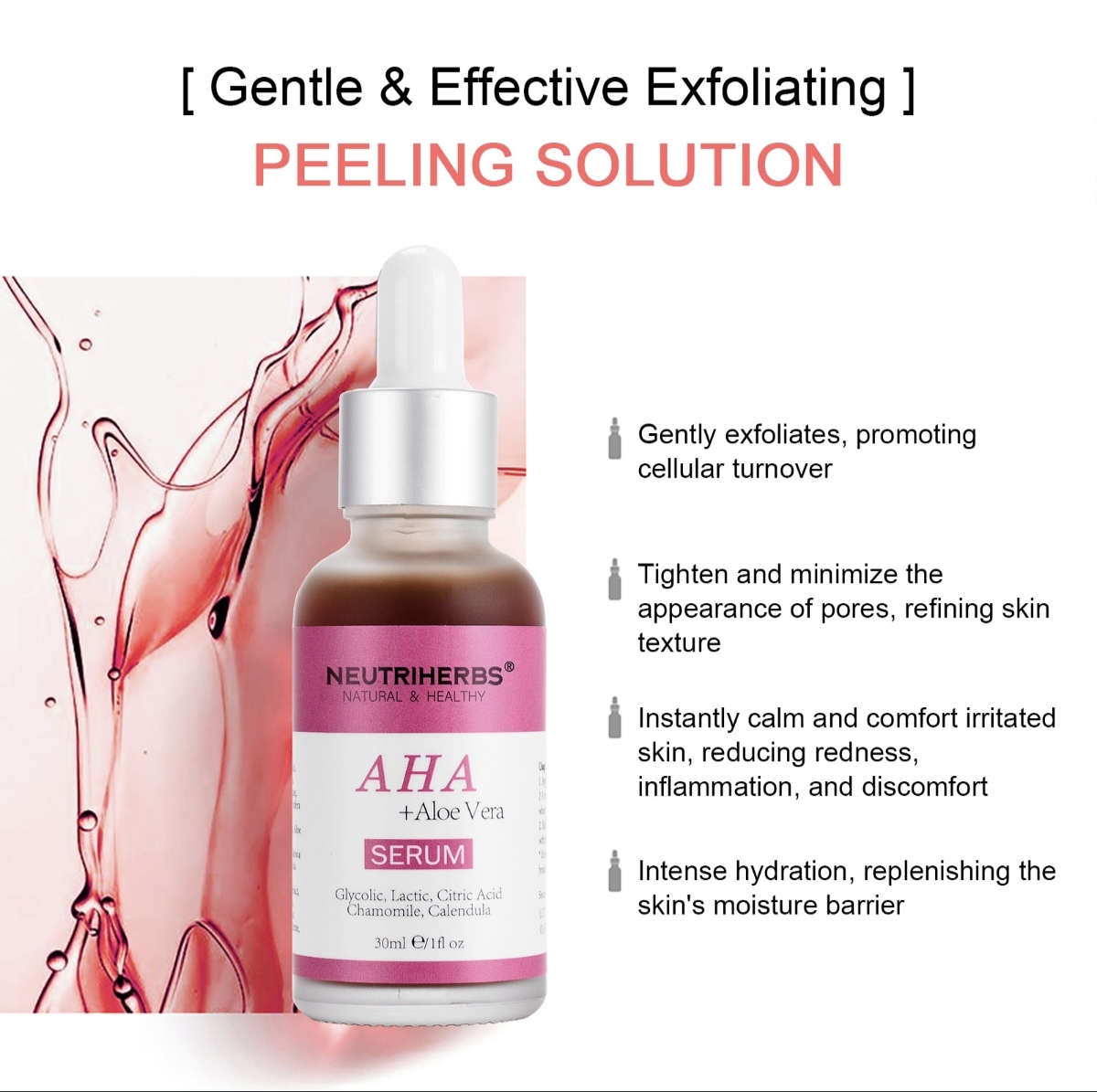 AHA + Aloe Vera Exfoliating Serum thumbnail 5