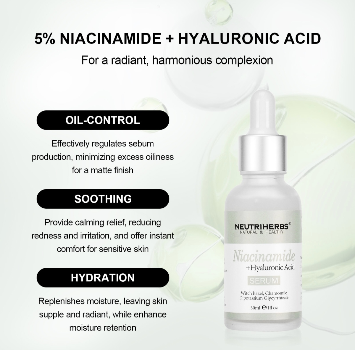 5% Niacinamide & Hyaluronic Acid Serum thumbnail 2